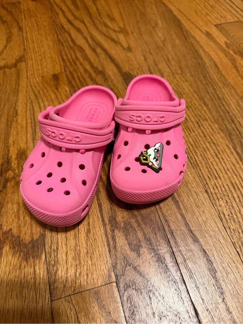 CROCS Kids' Pink Classic Clog with Charm